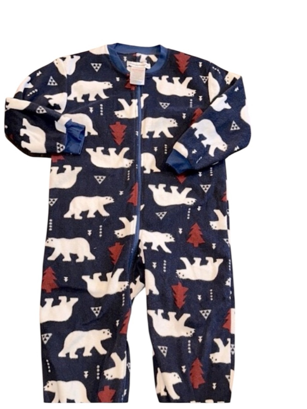 Sleepy time PJS Polar Bear Footed Fleece One-Piece Pajamas size 6 years old